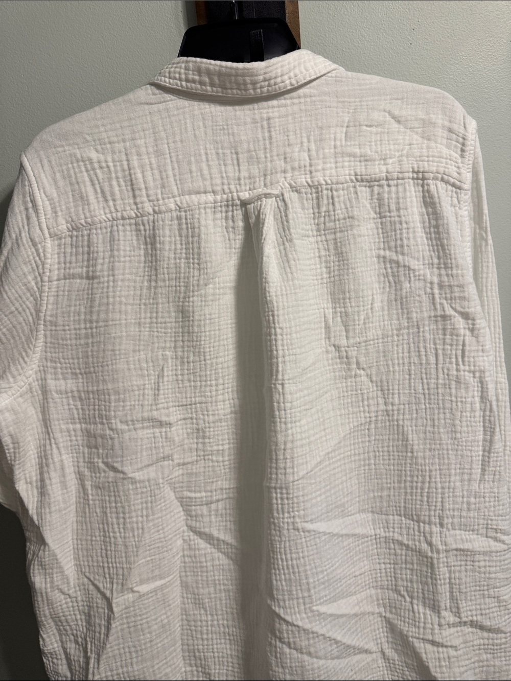 J. Crew White Textured Cotton Button-Down Shirt 18 - Picture 4 of 5